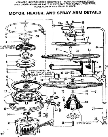 Motor heater and spray arm details