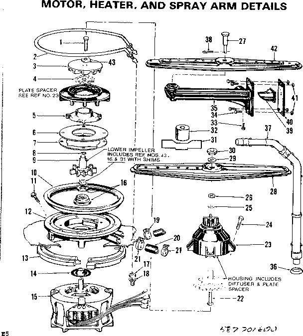 Motor heater and spray arm details