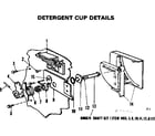 Kenmore 587701901 detergent cup details diagram