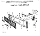 Kenmore 587702300 control panel details diagram