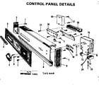 Kenmore 587702400 control panel details diagram