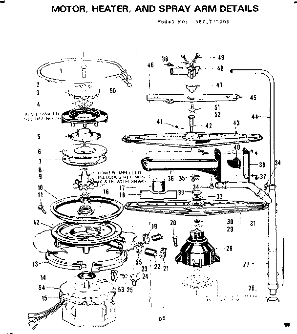 Motor heater and spray arm details