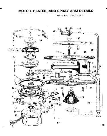 Motor heater and spray arm details