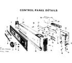 Kenmore 587703300 control panel details diagram