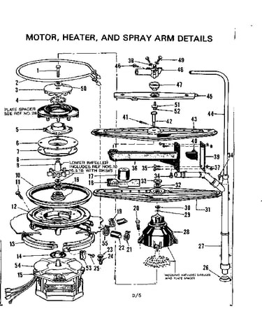 Motor heater & spray arm details