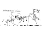 Kenmore 587703400 detergent cup details diagram