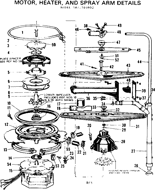 Motor heater & spray arm details