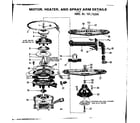 Kenmore 587712200 motor, heater, and spray arm details diagram