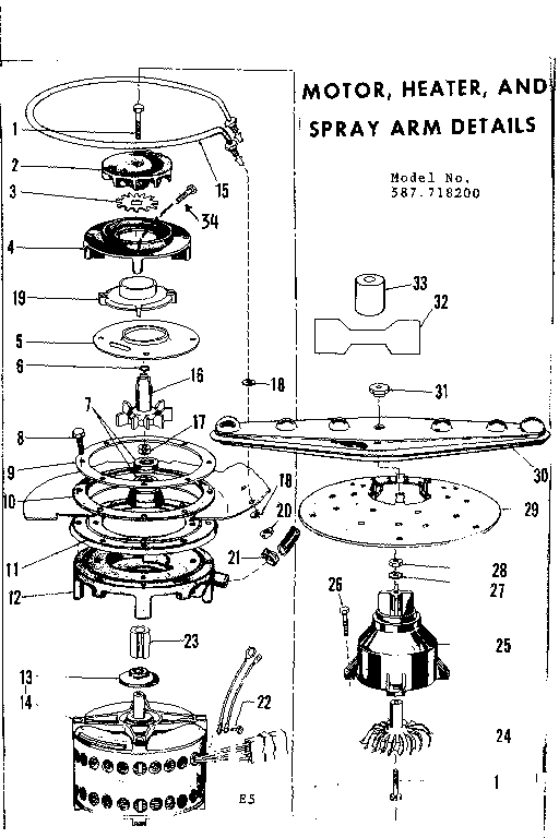 Motor-heater & spray arm details