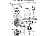 Kenmore 587720515 motor, heater and spray arm details diagram
