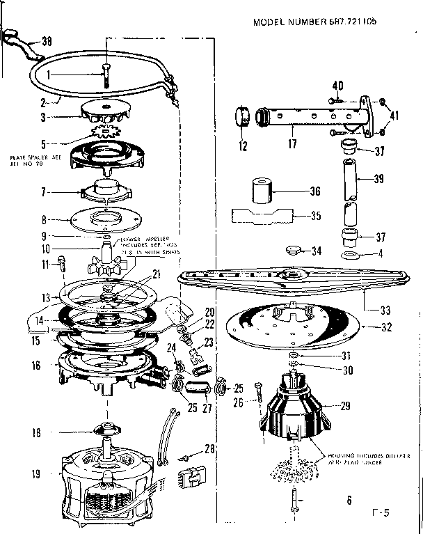 MOTOR, HEATER, AND SPRAY ARM DETAILS