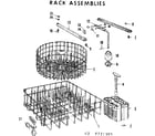 Kenmore 587721305 rack assemblies diagram