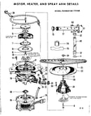 Motor, heater and spray arm asm