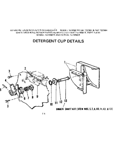 Detergent cup details