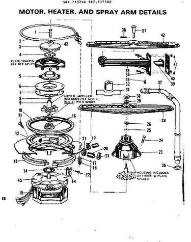Motor heater & spray arm details