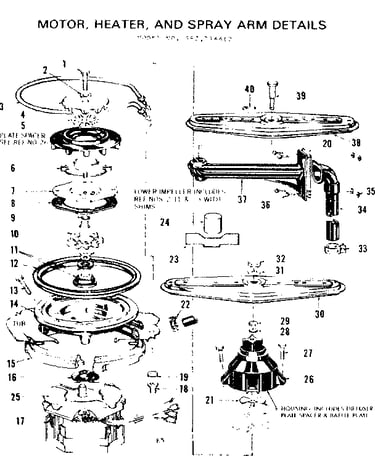 Motor heater and spray arm details