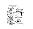 Kenmore 587736710 motor heater andspray arm details diagram