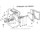 Kenmore 587740000 detergent cup details diagram