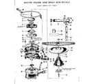 Kenmore 587740415 motor, heater, & spray arm details diagram
