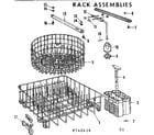 Kenmore 587740416 rack assemblies diagram