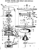 Motor, heater, and spray arm details