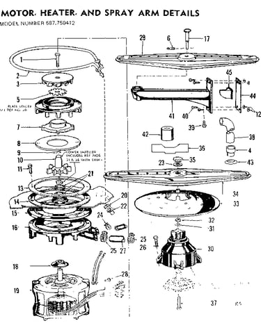 Motor, heater & spray arm details