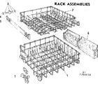 Kenmore 587760414 rack assemblies diagram