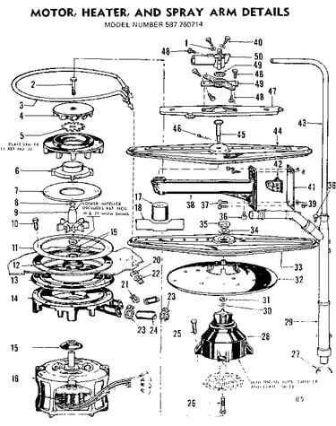 Motor,heater, and spray arm details