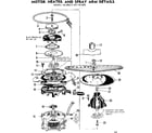 Kenmore 587761003 motor, heater & spray arm asm diagram