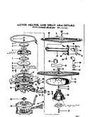 Motor, heater, and spray arm