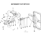 Kenmore 587761504 detergent cup details diagram