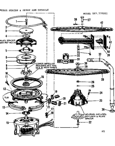 Motor heater & spray arm details