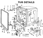 Kenmore 587770513 tub details diagram