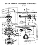 Motor, heater, and spray arm details