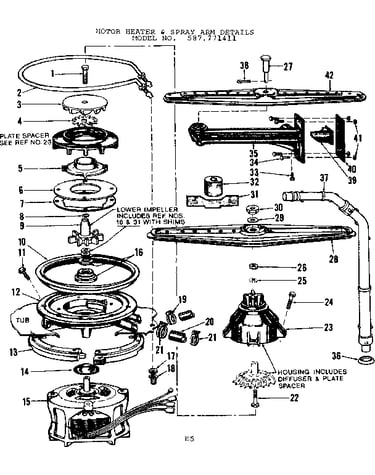 Motor heater & spray arm details