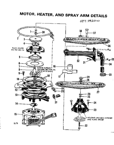 Motor heater and spray arm details