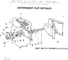 Kenmore 587795410 detergent cup details diagram
