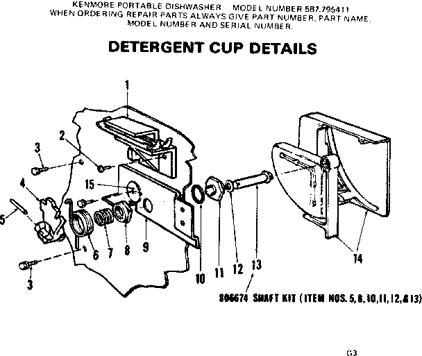 Detergent cup details