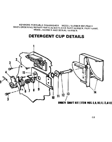 Detergent cup details