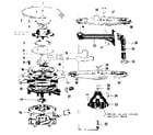 Kenmore 587795511 motor, heater, and spray arm details diagram