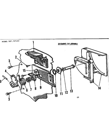 Detergent cup assembly