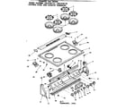 Kenmore 6283528190 control panel and cooktop assemblies diagram