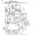 Kenmore 6283528110 top burners assembly diagram