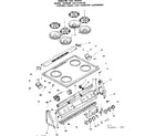 Kenmore 6283548150 control panel and cooktop assemblies diagram