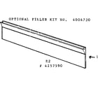 Kenmore 6284257591 optional filler kit #4006730 diagram