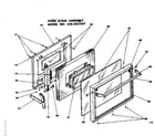 Kenmore 6284257592 oven door assembly diagram