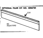 Kenmore 6284257592 optional filler kit no. 4006730 diagram