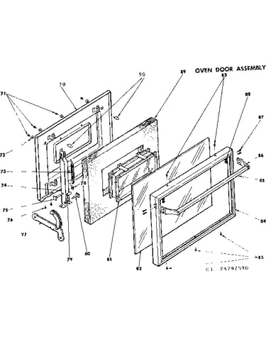 Oven door assembly