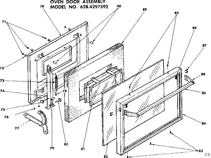Oven door assembly