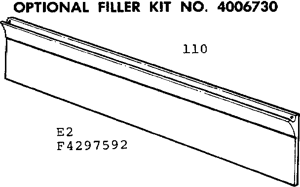 Optional filler kit no. 4006730